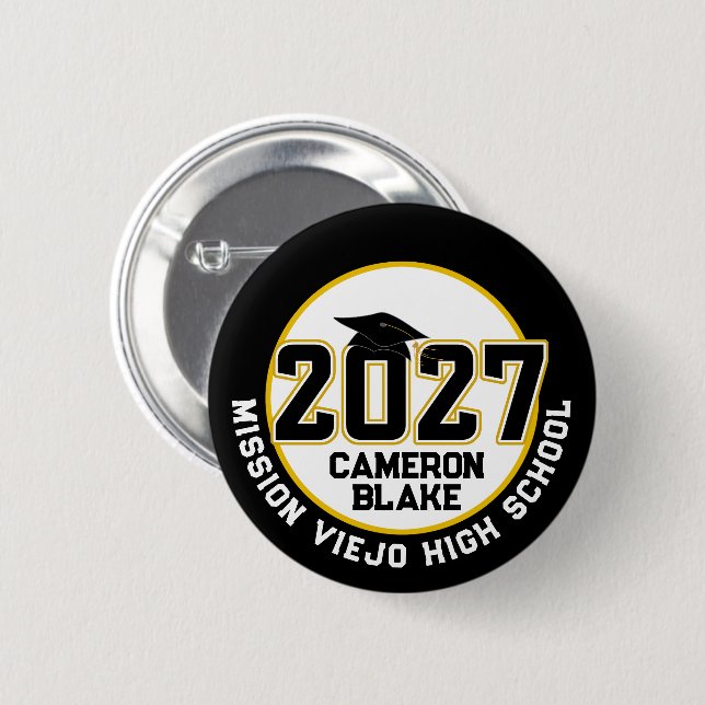 Letterman Class of 2027 Graduation Button (Front & Back)