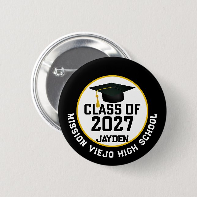 Letterman Class of 2027 Graduation Button (Front & Back)