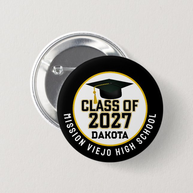 Letterman Class of 2027 Graduation Button (Front & Back)