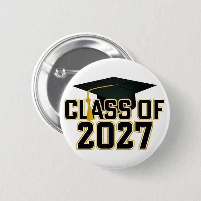 Letterman Class of 2027 Graduation Button (Front & Back)