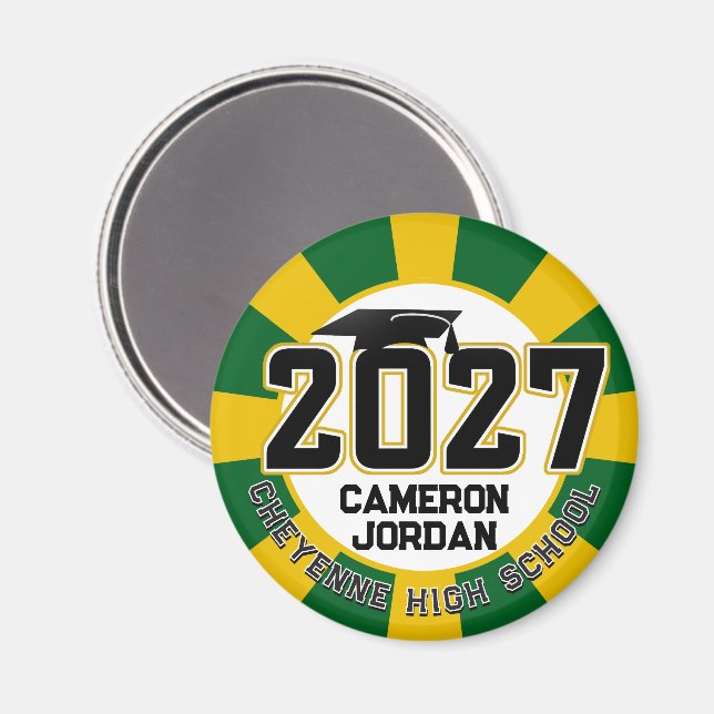 Letterman Class of 2027 Graduation Magnet (Front/Back)