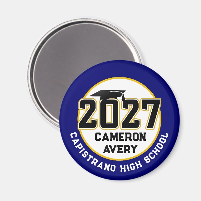 Letterman Class of 2027 Graduation Magnet (Front/Back)