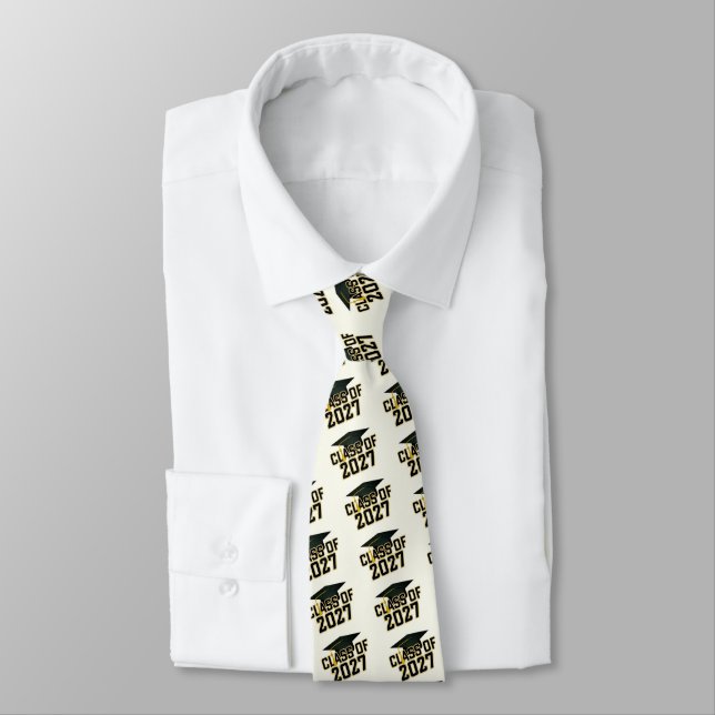 Letterman Class of 2027 Graduation Neck Tie (Tied)