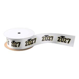 Letterman Class of 2027 Graduation Satin Ribbon