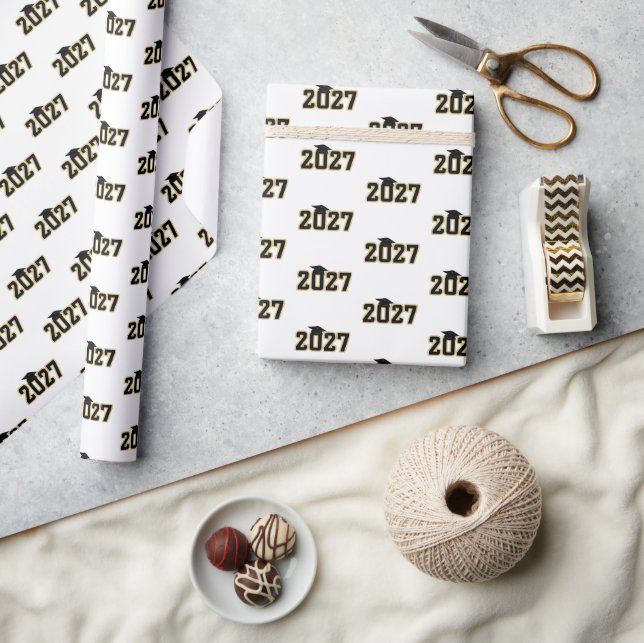 Letterman Class of 2027 Graduation Wrapping Paper (Crafts)