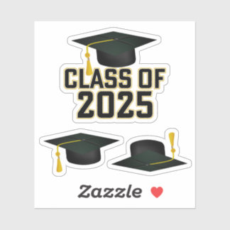Letterman Gold Class of 2025 Graduation Sticker