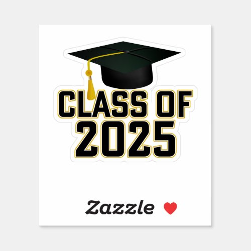 Letterman Gold Class of 2025 Graduation  Sticker