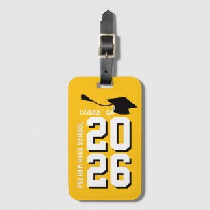Letterman School Colors Graduation Customizable Luggage Tag