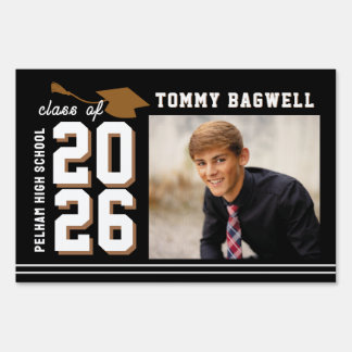 Letterman School Colors Graduation Customizable Sign