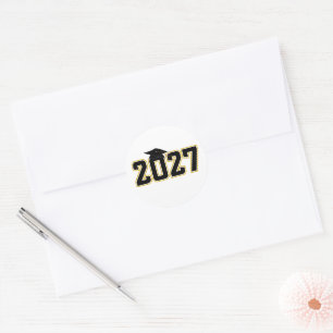 Lettermen Class of 2027 Graduation Classic Round Sticker