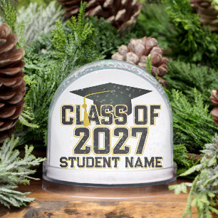 Lettermen Class of 2027 Graduation Snow Globe