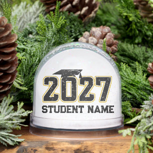 Lettermen Class of 2027 Graduation Snow Globe