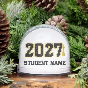 Lettermen Class of 2027 Graduation Snow Globe