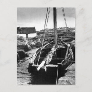 Lettermore Galway, old fishing boat Ireland Postcard