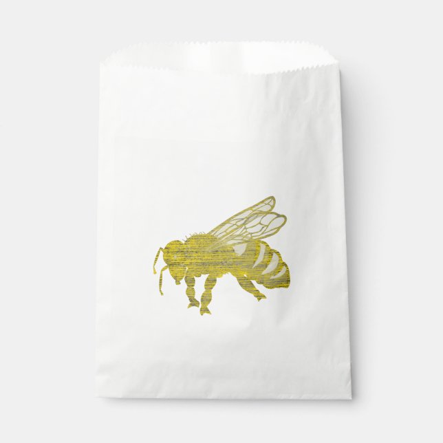 Letterpress Bee Favor Bag (Front)