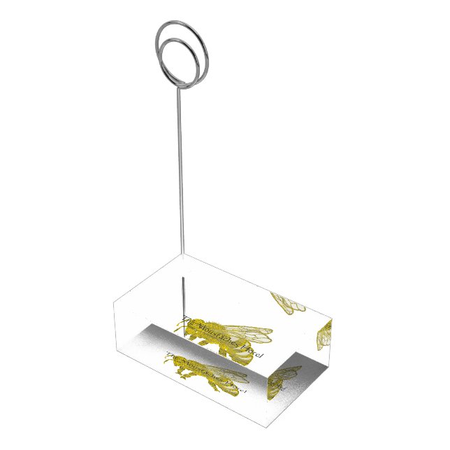 Letterpress Bee Place Card Holder (Corner)