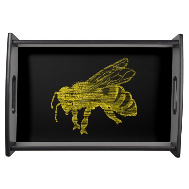 Letterpress Bee Serving Tray (Front)