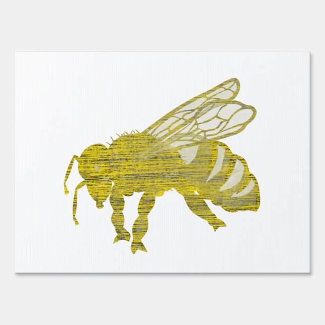 Letterpress Bee Yard Sign (Front)