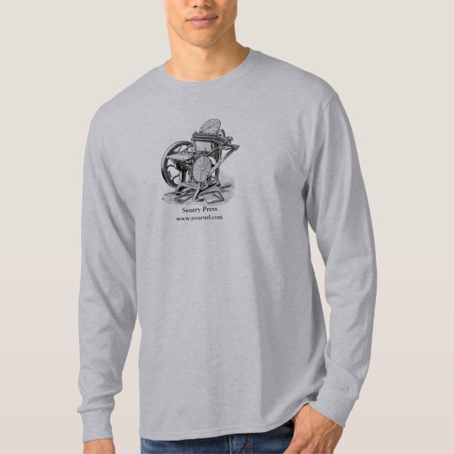 Letterpress Chandler & Price Long Sleeve T-Shirt (Front)