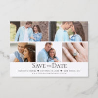 Letterpress Debossed Photo Save the Date wedding