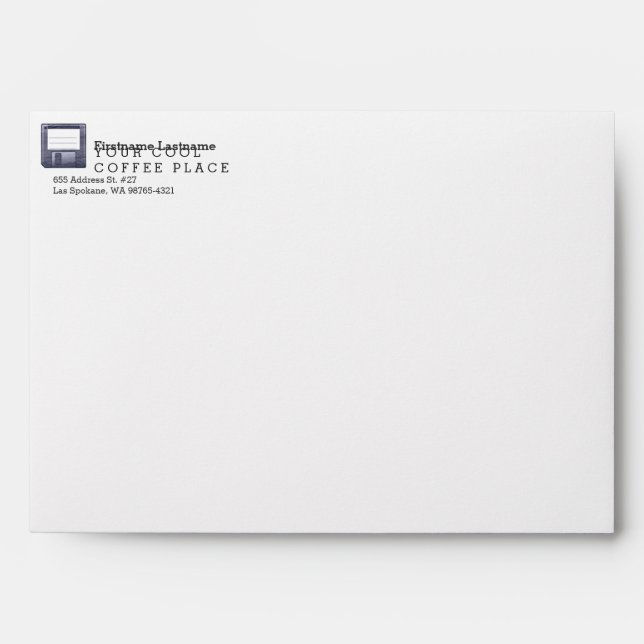 Letterpress Floppy Disk Envelope (Front)