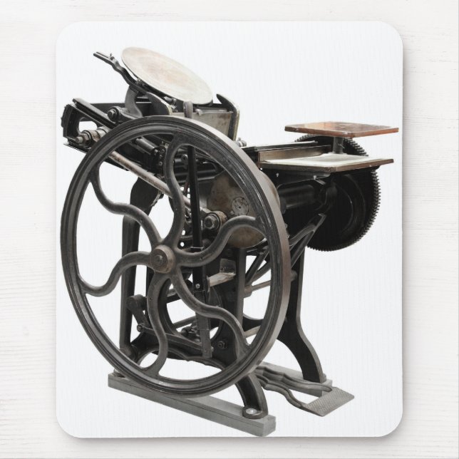 letterpress machine mousepad (Front)