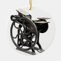 letterpress machine round ornament