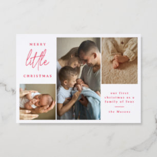 Letterpress Merry Little Christmas First Christmas Letterpress Photo Cards