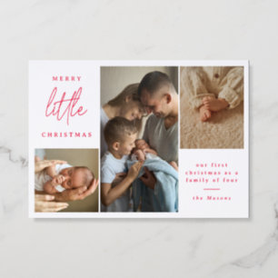 Letterpress Merry Little Christmas First Christmas Photo Cards