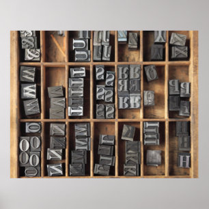 letterpress metal type poster