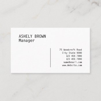Letterpress Modern Professional Business Card by Business_Card_Art at Zazzle