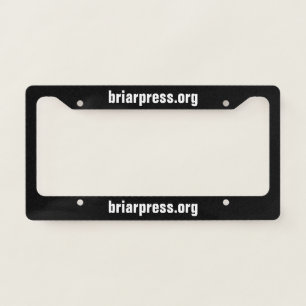 Letterpress or company license plate frame