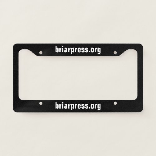Letterpress or company license plate frame
