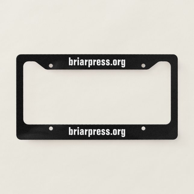 Letterpress or company license plate frame (Front)