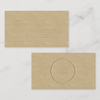 Letterpress Personal Business Card