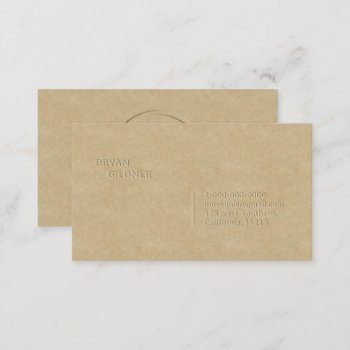 Letterpress Personal Business Card by Business_Card_Art at Zazzle