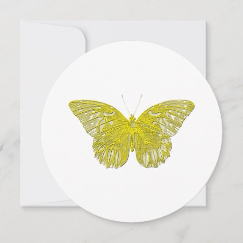 Letterpress Style Butterfly Invitation