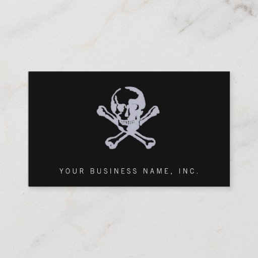 Customizable Letterpress Style Jolly Roger Business Card