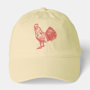 Letterpress Style Red Rooster Hat