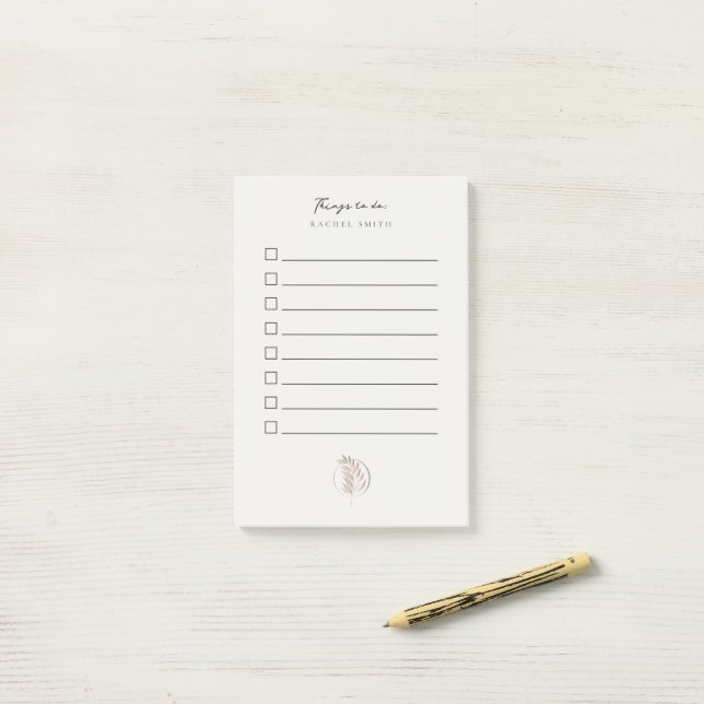 Letterpress twig to do list post-it notes (On Desk)