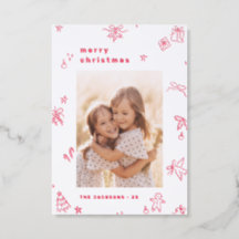 Letterpress Whimsical Scatter Christmas Holiday