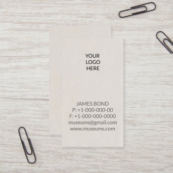 Letterpress Your Logo Simple Business Card by Business_Card_Art at Zazzle