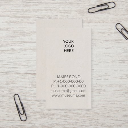Letterpress Your Logo Simple Business Card
