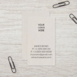 Letterpress Your Logo Simple Business Card at Zazzle