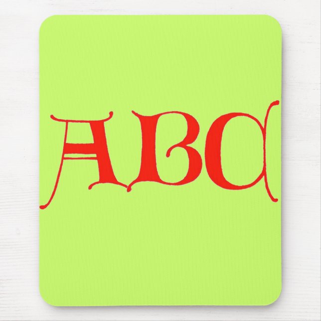 Letters ABC Mouse Pad (Front)