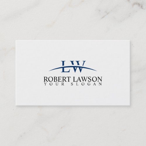 Letters acronym cut in half by an arc logo design business card