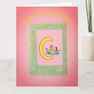 Letters Birthday Wishes Card 