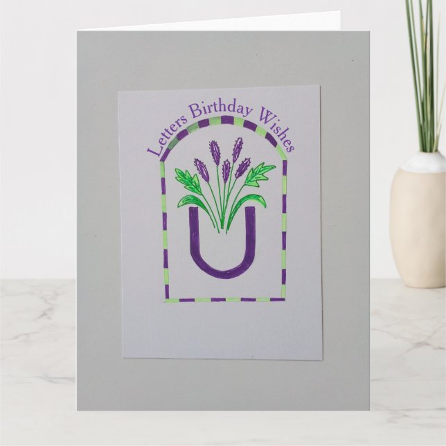 Letters Birthday Wishes Card  (Front)