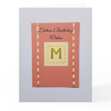 Letters Birthday Wishes Card