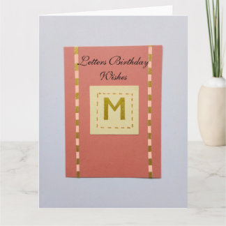 Letters Birthday Wishes Card
